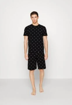 Lacoste SET - Pyjama - Black/white