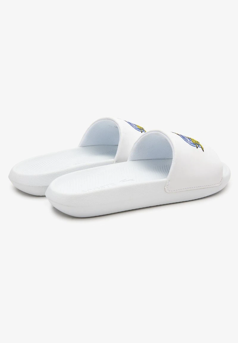 Lacoste CROCO SLIDE 222 2 SFA - Pantolette Flach - White/green 6 Lacoste CROCO SLIDE 222 2 SFA - Pantolette Flach - White/green – Bild 4