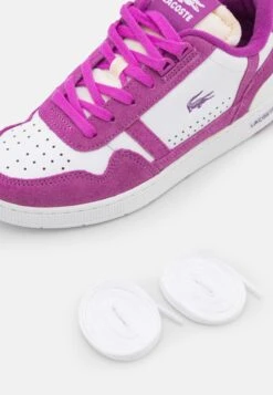 Lacoste T-CLIP - Sneaker Low - White/purple -Lacoste 14f2f76cac754a949e7cb044f9af2b8d