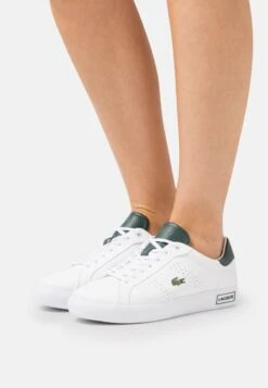 Lacoste POWERCOURT 2.0 - Sneaker Low - White/dark Green