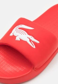 Lacoste CROCO 1.0 - Pantolette Flach - Red/white -Lacoste 203a5842b45b4254ad3d1d6f9ab3315e