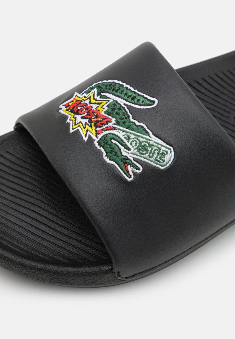 Lacoste CROCO SLIDE - Pantolette Flach - Black 8 Lacoste CROCO SLIDE - Pantolette Flach - Black – Bild 6