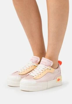 Lacoste PLATFORM - Sneaker Low - Lightt Pink/light Yellow