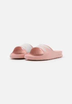 Lacoste CROCO - Pantolette Flach - Light Pink/white -Lacoste 2eed8c38525c46899421ed8a4074d20b