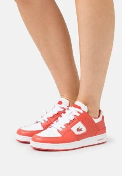 Lacoste COURT CAGE - Sneaker Low - White/red