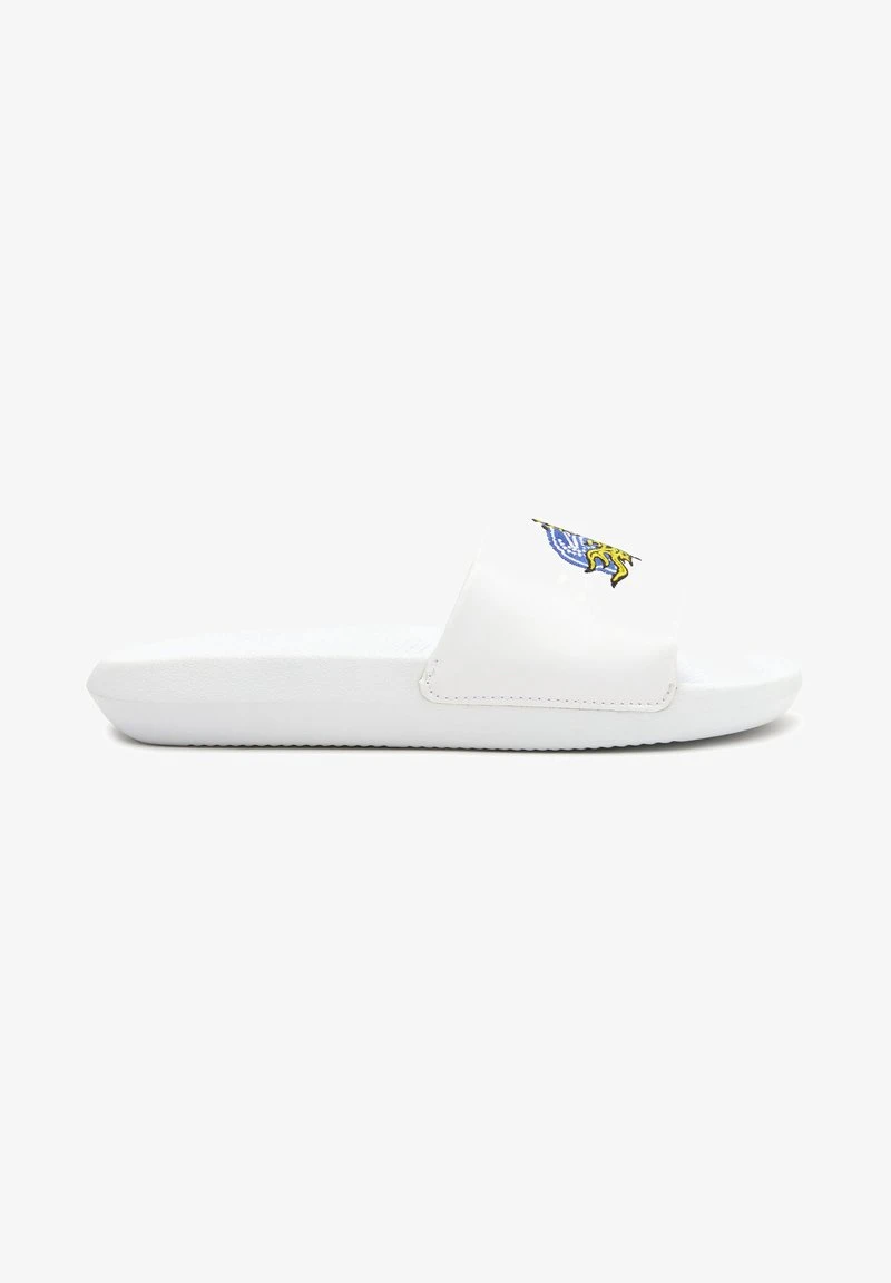 Lacoste CROCO SLIDE 222 2 SFA - Pantolette Flach - White/green 7 Lacoste CROCO SLIDE 222 2 SFA - Pantolette Flach - White/green – Bild 5