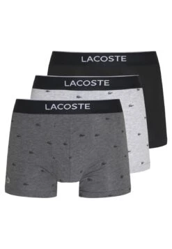 Lacoste 3 PACK - Panties - Black/pitch Chine-silver Chine