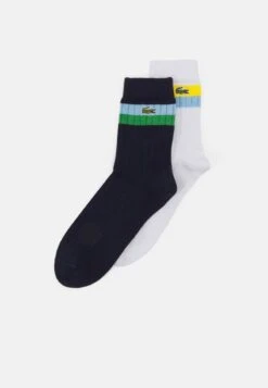 Lacoste 2 PACK - Socken - White/navy Blue/overview/tarragon/pistil