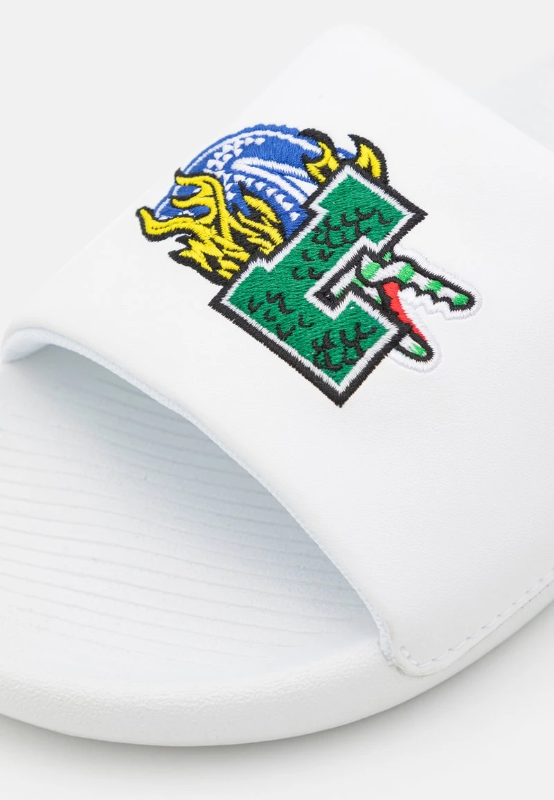 Lacoste CROCO SLIDE - Pantolette Flach - White/green 8 Lacoste CROCO SLIDE - Pantolette Flach - White/green – Bild 6