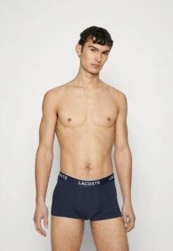 Lacoste 3 PACK - Panties - Parma Navy Blue Silver Chine