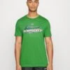 Lacoste Sport LOGO CROC - T-Shirt Print - Vert