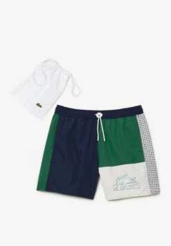 Lacoste Badeshorts - Bleu Marine/vert/blanc 13 Lacoste Badeshorts - Bleu Marine/vert/blanc -Lacoste 93a955be26b14179ab600e13e6237de9