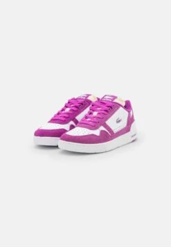 Lacoste T-CLIP - Sneaker Low - White/purple -Lacoste 9be8fae23906420fa43fa7704edb4644