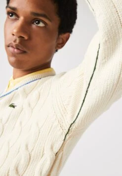 Lacoste Strickpullover - Flour/yellow-marina 10 Lacoste Strickpullover - Flour/yellow-marina -Lacoste 9ca0c9cb4e1941ed89327628f53e7a46