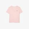 Lacoste T-Shirt Basic - Rose 1 Lacoste T-Shirt Basic - Rose -Lacoste a7075d8915564af29207bd099475cc14