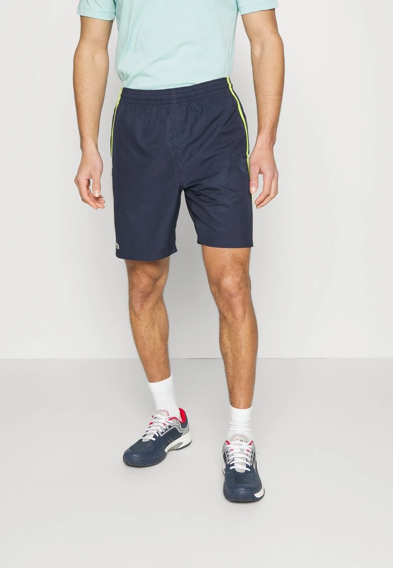 Lacoste Sport TENNIS SHORT BLOCK - Kurze Sporthose - Bleu Marine Vert Clair Jaune 3 Lacoste Sport TENNIS SHORT BLOCK - Kurze Sporthose - Bleu Marine Vert Clair Jaune