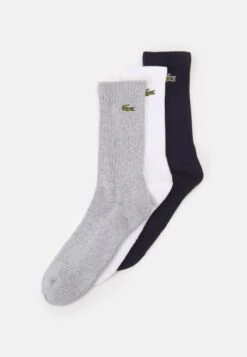 Lacoste 3 PACK - Socken - Silver Chine/white/black -Lacoste ac41064a4d344e04a6683a26004e0289 1