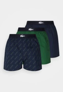 Lacoste 3 PACK - Boxershorts - Marine/vert -Lacoste ae115a64f08a4fc68d20ffb76ec28422