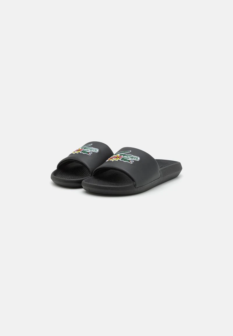 Lacoste CROCO SLIDE - Pantolette Flach - Black 4 Lacoste CROCO SLIDE - Pantolette Flach - Black – Bild 2