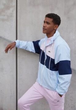 Lacoste Regenjacke / Wasserabweisende Jacke - Ruisseau/marine Flamant