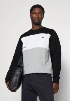 Lacoste Sweatshirt - Noir/blanc-argent Chine -Lacoste c5afa64006e7499d8a360178506305ff