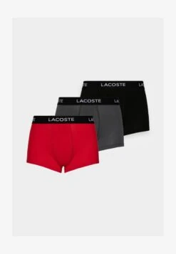 Lacoste 3 PACK - Panties - Black/grey/red