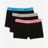 Lacoste 3 PACK - Panties - Black/fiji Reseda Pink Lychen Khaki -Lacoste de467f1b9fcb4d62862531a8678ba8ac